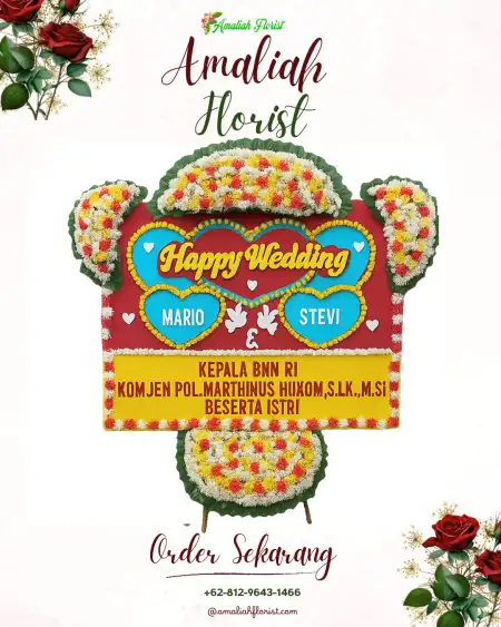 Papan Bunga Pernikahan Wibawamulya